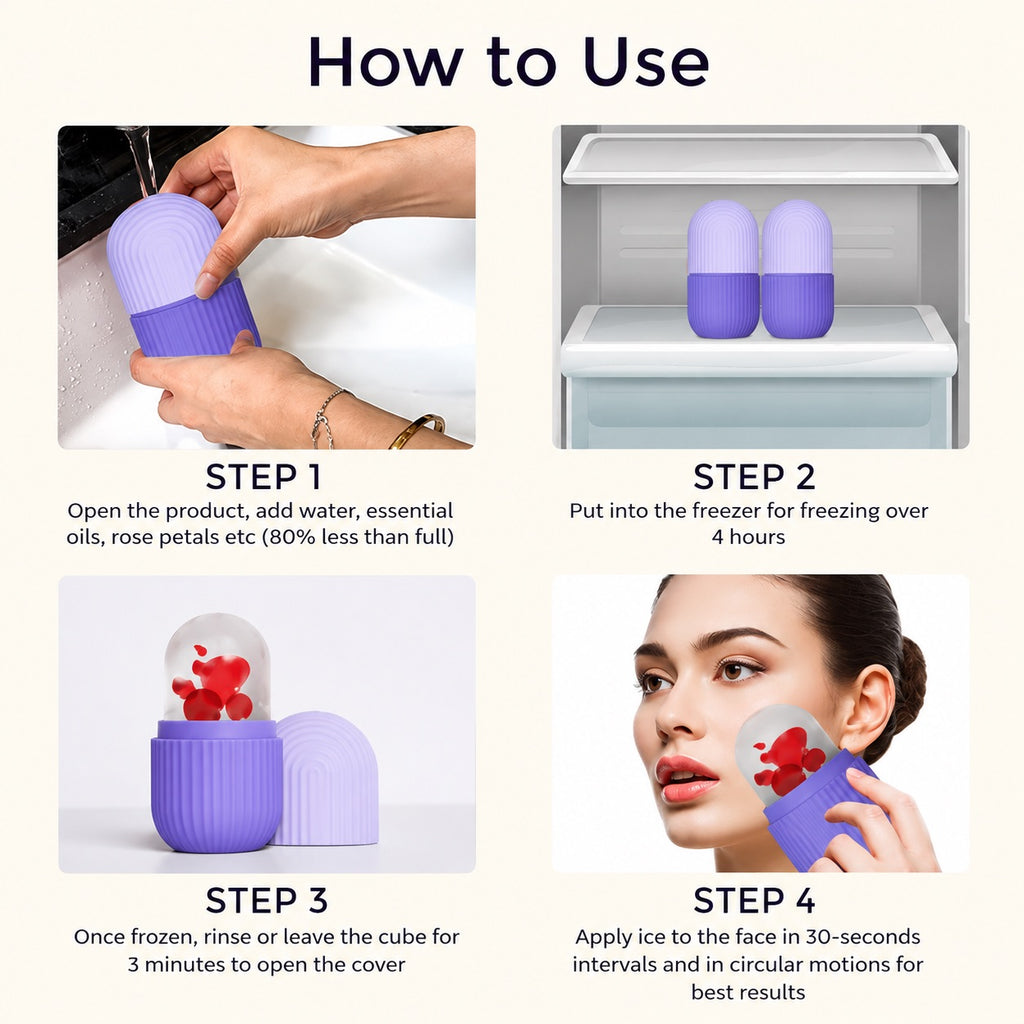 Silicone Face Ice Roller | Reusable