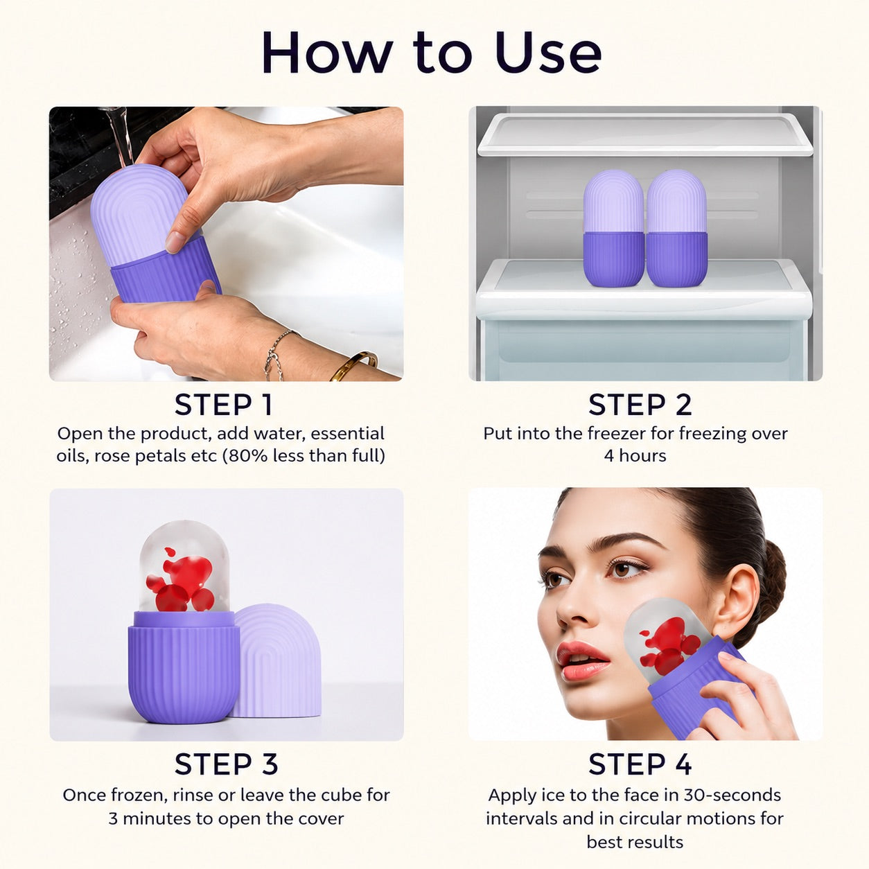 Silicone Face Ice Roller | Reusable