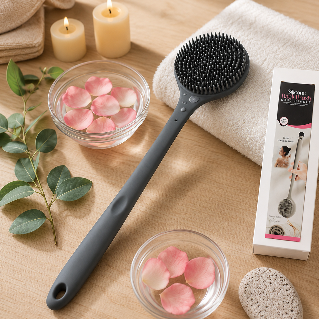 Silicone Back Scrubber Brush | Long Handle